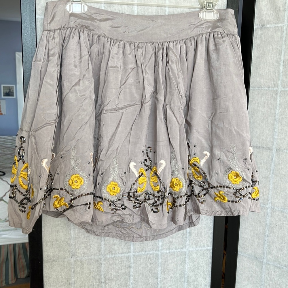 Embroidered skirt LG by willow and clay